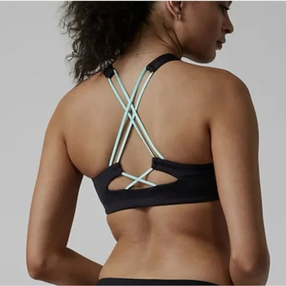 Athleta Freestyle Blue and Black Cloud Camo Dress Blue Bikini Set - 3 pcs Size M - Picture 14 of 16